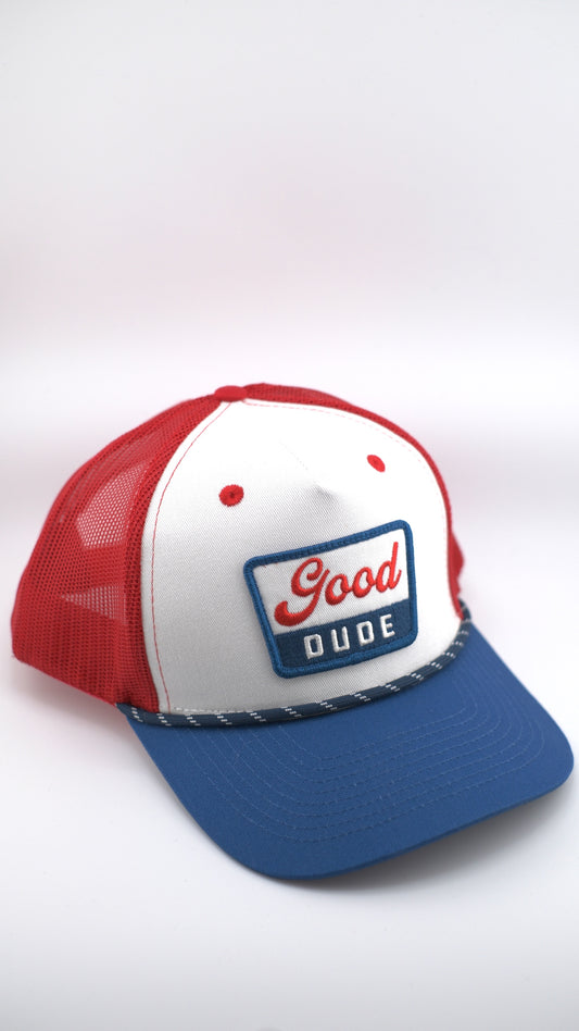 Red, Whit and Blue Trucker